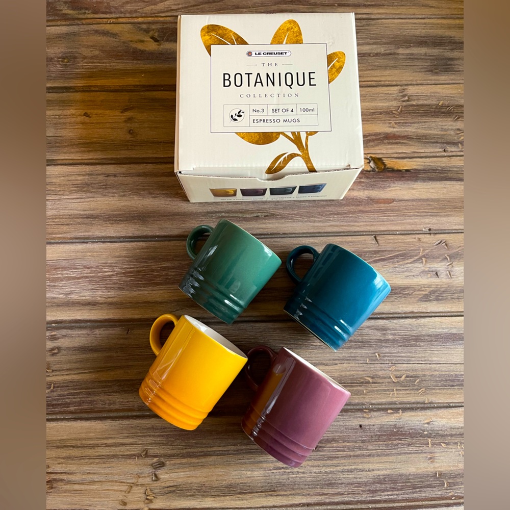 Le Creuset Espresso Mugs from the Botanique Collection